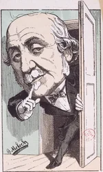 Caricatura di Albert, Duca di Broglie (1821-1901)